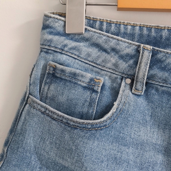 PACSUN | High Rise Jean Mom Shorts, Blue, Womens US 25 - Picture 4 of 9